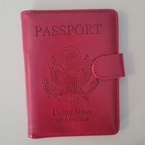 NWT Leather Rose Passport Wallet